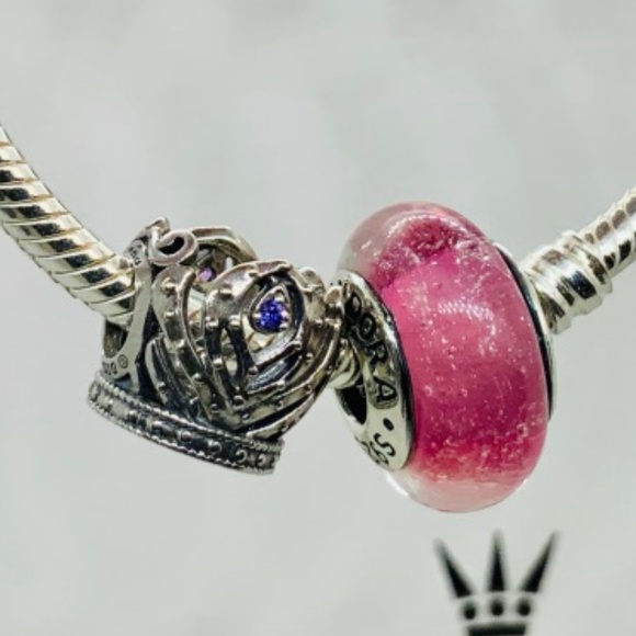 Pandora Jewelry - PANDORA Disney Anna's Crown & Murano Bead, NWT!